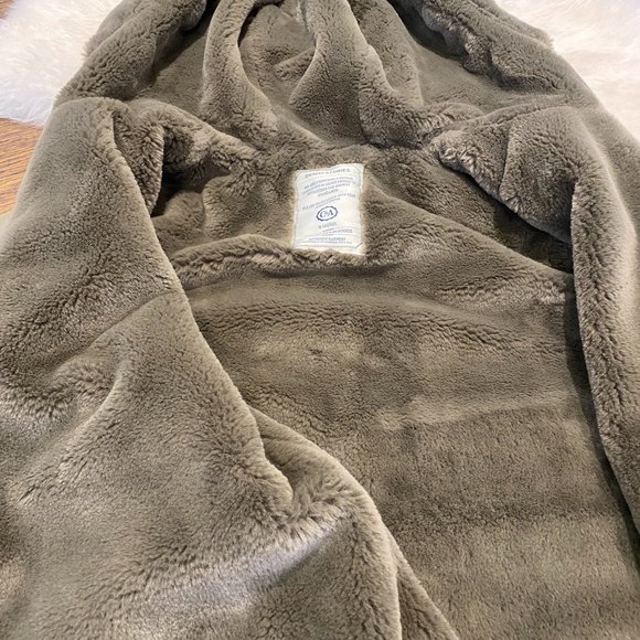 C&A faux rex rabbit fur parka jacket adjustable waist - Picture 5 of 9